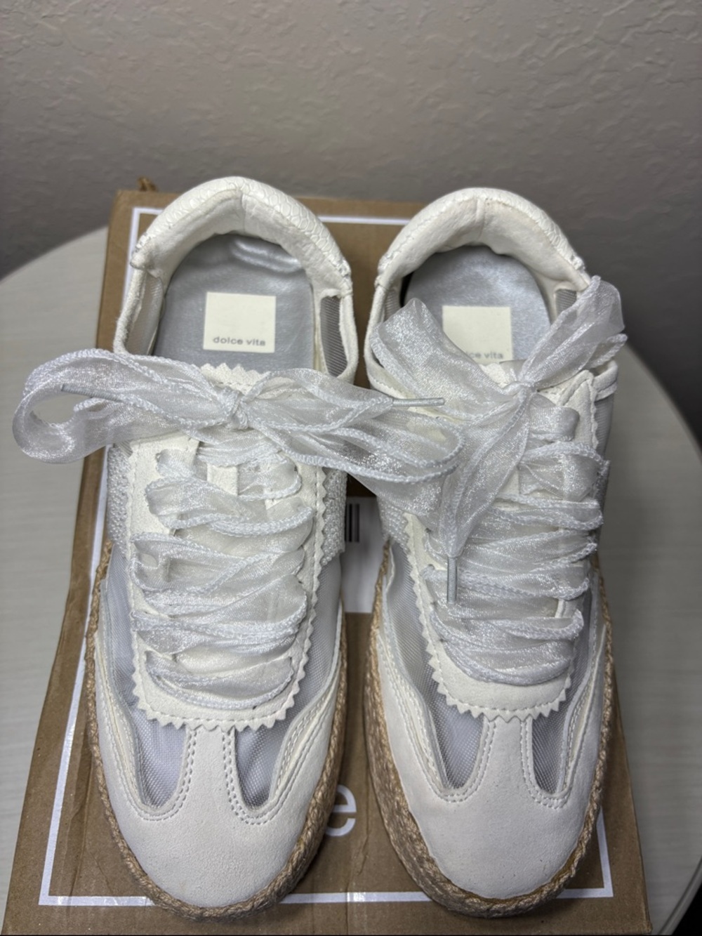Dolce Vita Notice Espadrille Bead Mesh
Sneakers - White/Ivory - NIB Size 6.5 - Picture 3 of 9